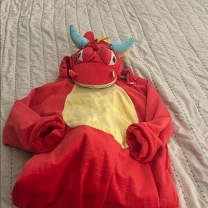 Red Dragon Costume with Yellow Belly
